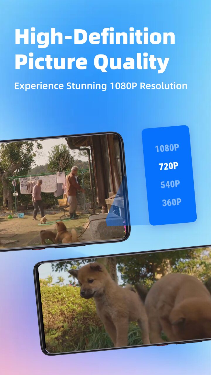 MovieBox video quality options from 360P to 1080P